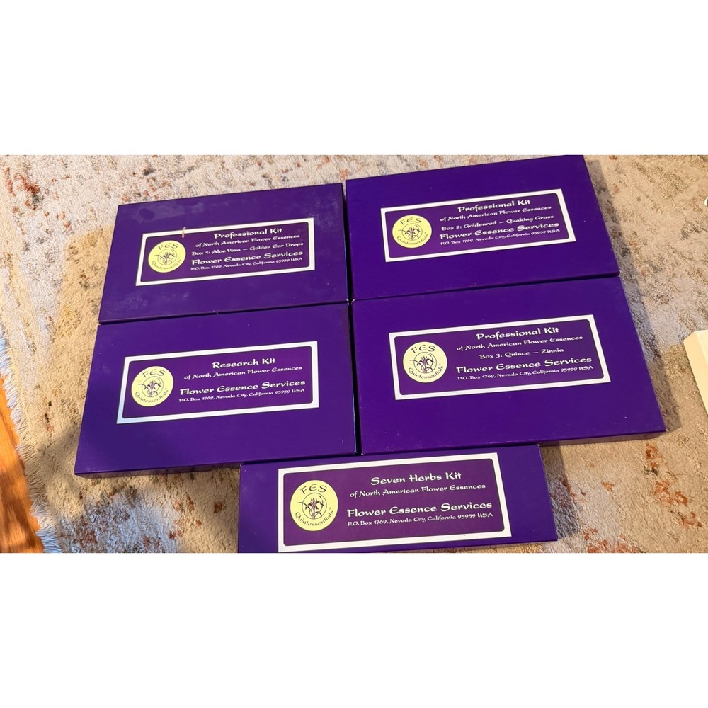 FES Flower Essence Professional Kit 103 Quintessentials 5 Box Set Vintage